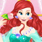 Ariel Wedding Hairstyle And Dress