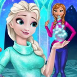 Disney Princess Playing Snowballs