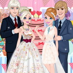 Elsa And Anna Wedding Party