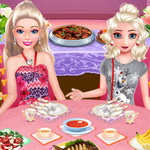 Elsa And Barbie Buffet Date