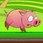 Pink Running Pig