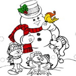 Snowman Coloring Book